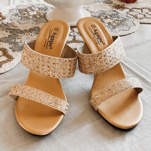 Sparkly Gold Heels